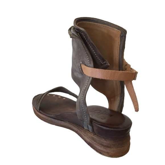 A.S. 98 BOWERY wrap ankle cuff buckle strappy gladiator sandals sz 39 (8.5) - Picture 4 of 11